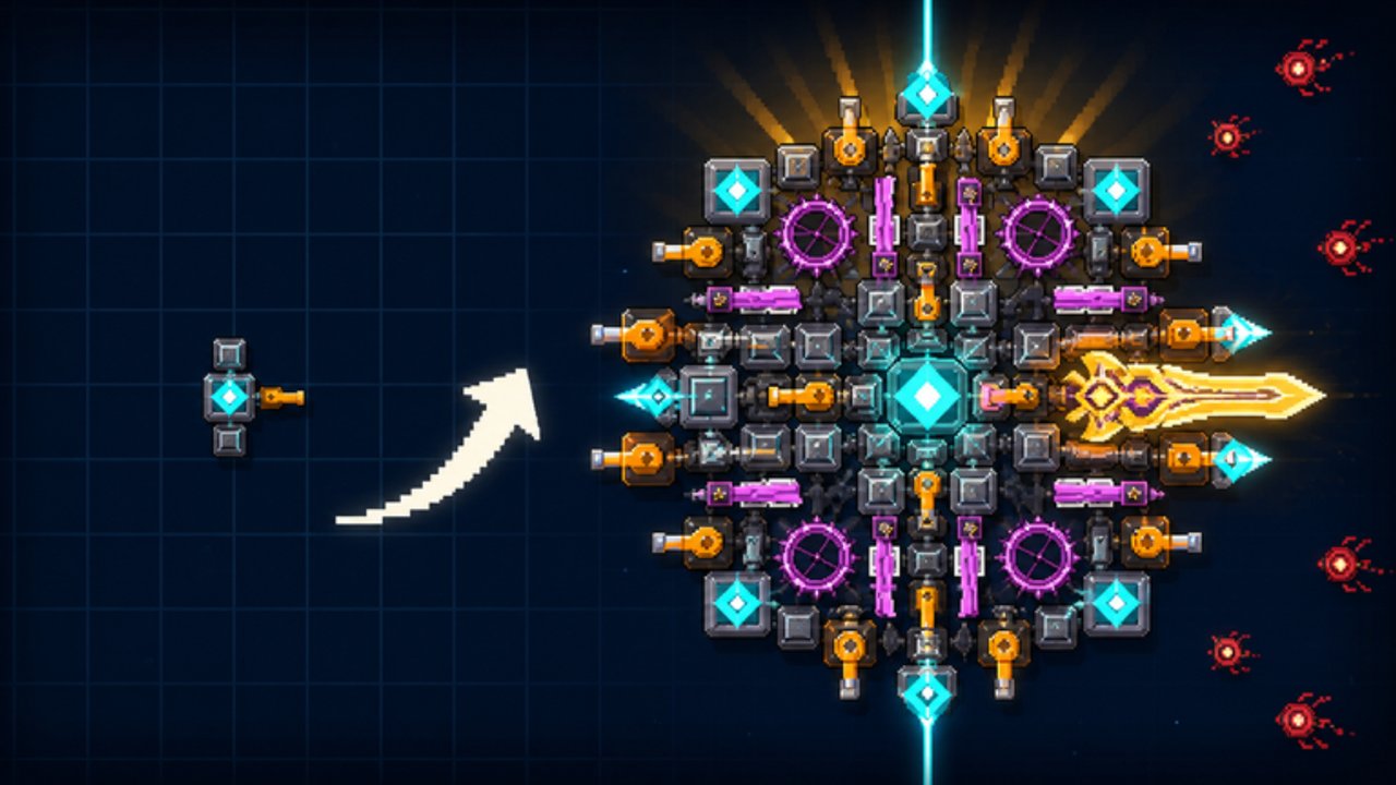 Build a Boss Roblox screenshot showing a custom boss assembled from guns, lasers, and armor